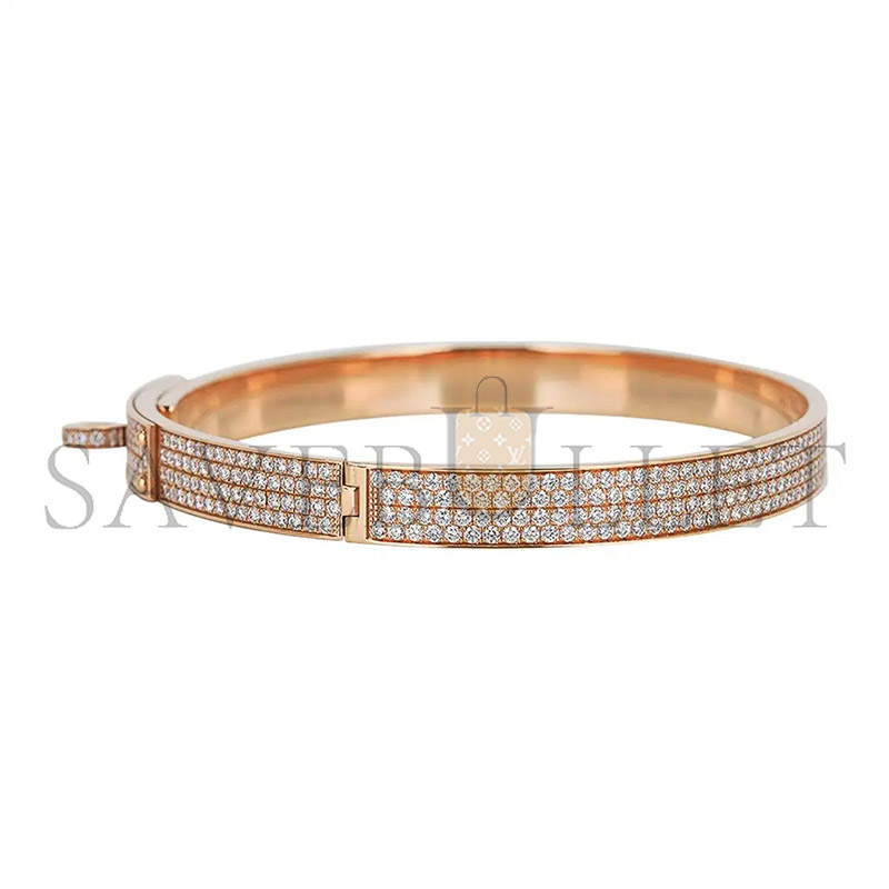 h**mes kelly Di*m*nd bracelet model in 18k yellow gold with